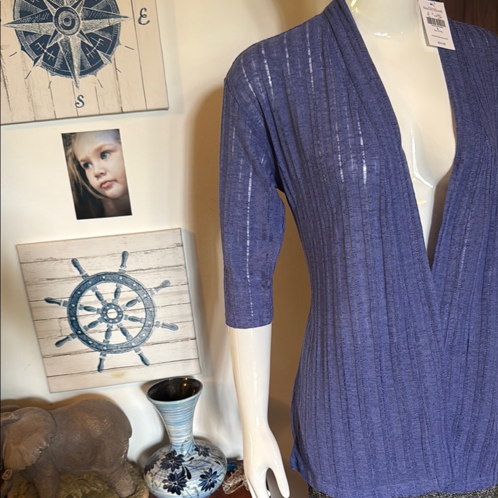 NWT northern reflections size small Purple V-Neck Cardigan